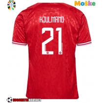 Moške Nogometnih dresov Danska Morten Hjulmand #21 Domači EP 2024 Kratki rokavi